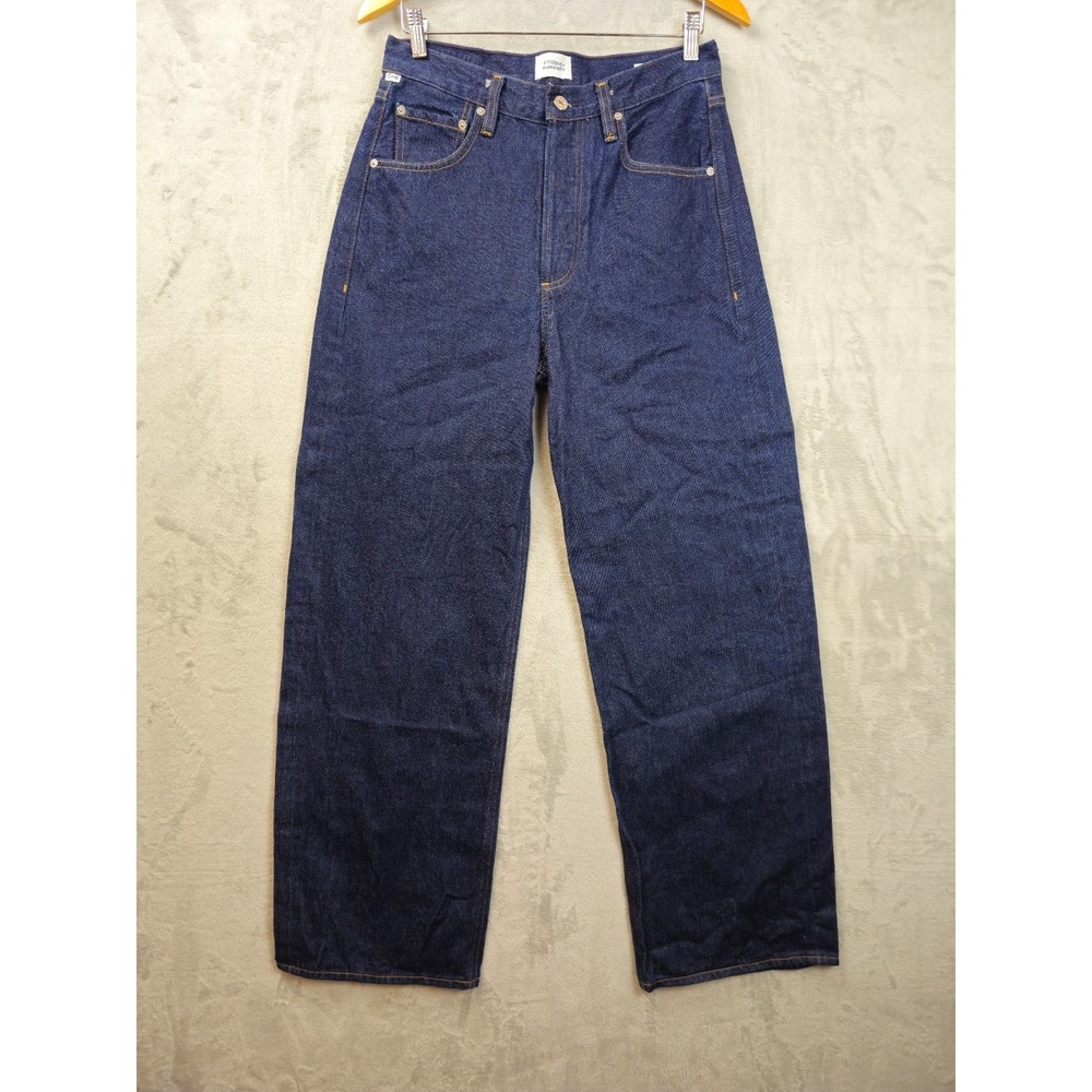 Citizens of Humanity Ayla Baggy Jeans Indigo Blue High Rise Wide Leg Sz 27